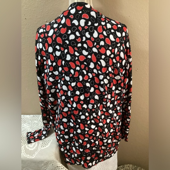 MICHAEL KORN LONG CARDIGAN Red,black & White - Picture 2 of 13